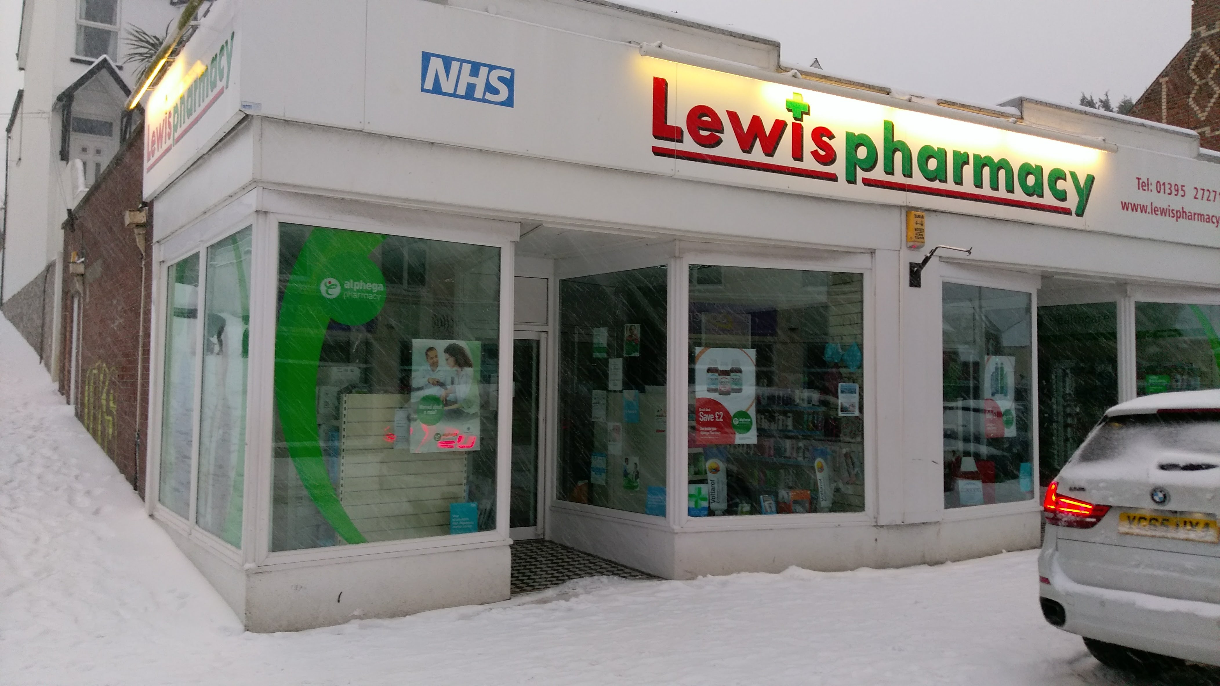 Lewispharmacy in the snow